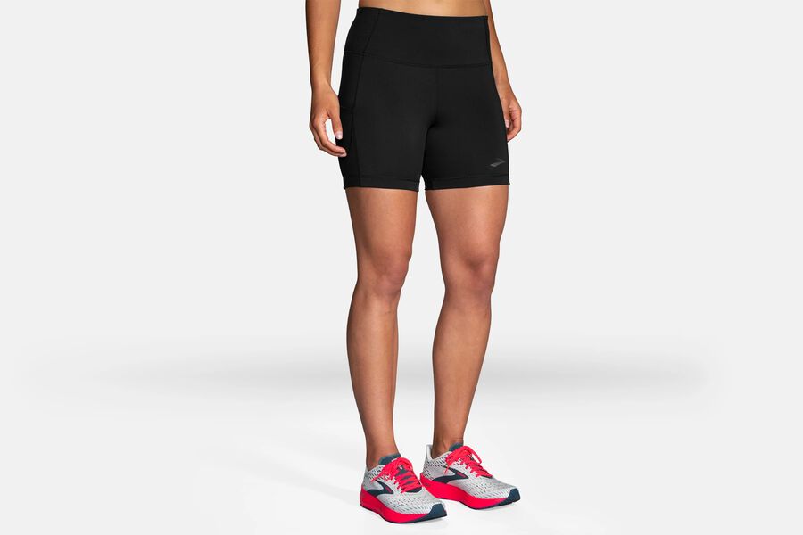 Womens Brooks Method 5" Tight Bottoms Black | 951803-JTW